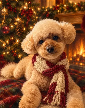 Christmas pet portrait example