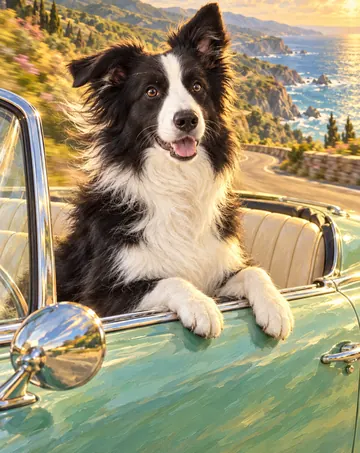 Road Trip pet portrait example